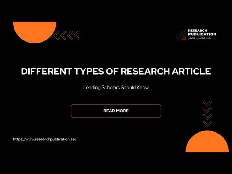Different Types of Research Articles